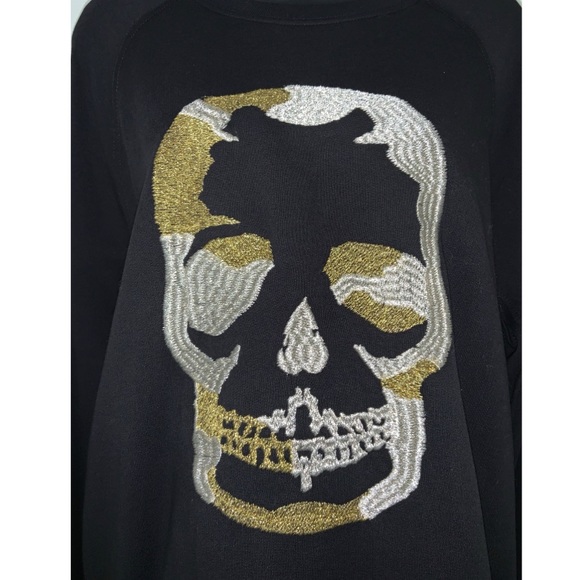 Zadig & Voltaire Upper Skull Gold Sweatshirt in Noir –– NWT - Picture 7 of 15